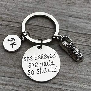 Runner 5k Keychain, She Did Keychain, Runner Gift